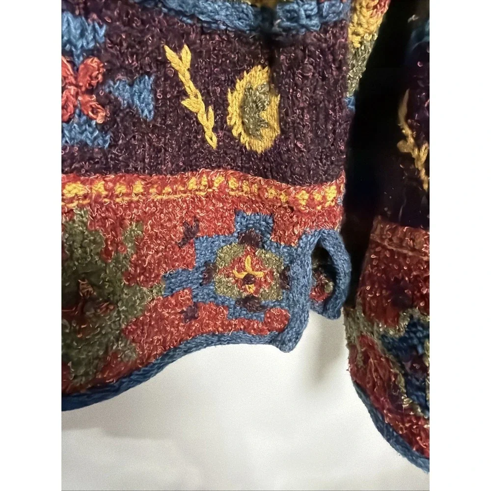 Vintage Susan Bristol Knit Floral Cardigan Size‎ PS Y2K 2000 Long Sleeve Warm